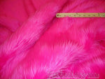 Load image into Gallery viewer, Fuchsia  shaggy faux fur  fabric by the yard upholstery custome 60" Wide
