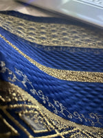 Load image into Gallery viewer, Stripe Midnight  Renaissance Jacquard  Upholstery drapery fabric by the yard
