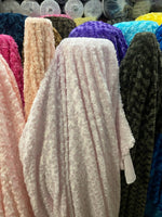 Load image into Gallery viewer, Pink Rose Bud soft cuddle fabric per yard for baby blankets pillows and more
