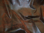 Load image into Gallery viewer, 56" Wide Copper Distressed look Faux Vinyl upholstery fabric per yard
