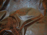 Load image into Gallery viewer, 56" Wide Copper Distressed look Faux Vinyl upholstery fabric per yard

