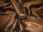 Load image into Gallery viewer, Tobacco Shantung Dupioni Faux Silk two tone fabric BY THE YARD 54" wide
