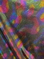Load image into Gallery viewer, Multi swirl rainbow 4-Way Stretch Mystique Spandex  Fabric by the yard 60 " Wide
