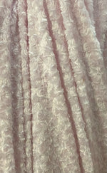 Load image into Gallery viewer, Pink Rose Bud soft cuddle fabric per yard for baby blankets pillows and more
