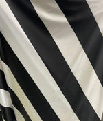 Load image into Gallery viewer, 3 inch Black white stripe 4-Way Stretch Spandex Fabric by the yard 60 " Wide
