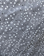 Load image into Gallery viewer, Gray Poly Cotton BANDANA print 58"/59" By yard
