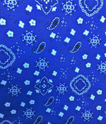 Load image into Gallery viewer, Royal blue Poly Cotton BANDANA print 58"/59" By yard
