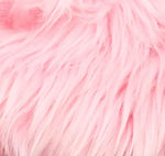 Load image into Gallery viewer, Light pink shaggy faux fur upholstery fabric  yard 60" wide
