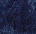 Load image into Gallery viewer, Navy shaggy faux fur upholstery fabric  yard 60" wide

