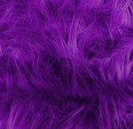 Load image into Gallery viewer, Purple  shaggy faux fur upholstery fabric  yard 60" wide
