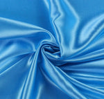 Load image into Gallery viewer, Turquoise Charmeuse Satin polyester fabric 60" Wide Silky Shinny by the yard
