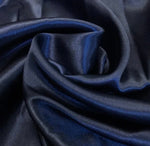 Load image into Gallery viewer, Navy Charmeuse Satin polyester fabric 60" Wide Silky Shinny by the yard
