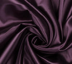Load image into Gallery viewer, Eggplant Charmeuse Satin polyester fabric 60" Wide Silky Shinny by the yard
