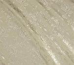 Load image into Gallery viewer, Brocade ivory jacquard fabric Satin Floral 58" wide per yard
