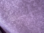 Load image into Gallery viewer, Faux Vinyl Lavender Western Embossed Floral fabric per yard 54" Wide
