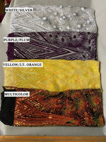 Load image into Gallery viewer, 4-way Stretch Star Geometric sequin mesh Fabric BY THE YARD
