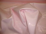 Load image into Gallery viewer, Pale pink patent faux vinyl upholstery fabric per yard
