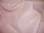 Load image into Gallery viewer, Pale pink patent faux vinyl upholstery fabric per yard
