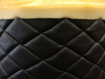 Load image into Gallery viewer, Vinyl Black Quilted auto headliner fabric with Foam Backing Upholstery 52" Wide
