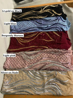 Load image into Gallery viewer, Sequin 4-way Stretch Wave fishnet mesh dress grown Fabric BY THE YARD
