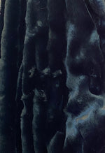 Load image into Gallery viewer, Black  Ripple Chinchilla Mink Soft Faux Fur Fabric BY THE YARD
