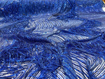 Load image into Gallery viewer, Sequin 4-way Stretch Geometric 6" Dangle sequin mesh dress grown Fabric BY THE YARD
