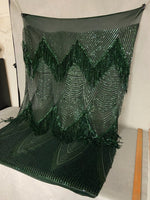 Load image into Gallery viewer, Sequin 4-way Stretch Geometric 6" Dangle sequin mesh dress grown Fabric BY THE YARD
