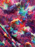 Load image into Gallery viewer, Galaxy explosion spandex 4-Way Stretch Fabric by the yard 60 " Wide
