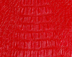 Load image into Gallery viewer, Vinyl faux leather Red Gator upholstery  fabric per yard
