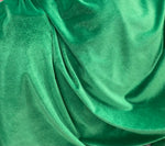 Load image into Gallery viewer, Kelly green Stretch velvet fabric by the yard 60" Wide
