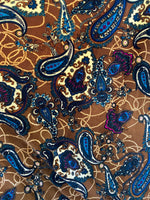Load image into Gallery viewer, Burnout Velvet Stretch, brown paisley  60” wide
