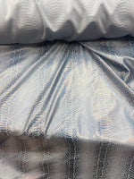 Load image into Gallery viewer, Charcoal pearl Snake Spandex 4 way stretch fabric 58" wide

