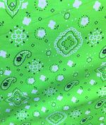 Load image into Gallery viewer, Lime Poly Cotton BANDANA print 58"/59" By yard
