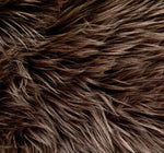 Load image into Gallery viewer, Brown shaggy faux fur upholstery fabric  yard 60" wide
