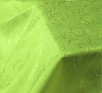 Load image into Gallery viewer, Satin brocade jacquard lime fabric 58" wide per yard
