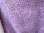 Load image into Gallery viewer, Faux Vinyl Lavender Western Embossed Floral fabric per yard 54" Wide
