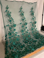 Load image into Gallery viewer, Floral lace sequin Fabric Scalloped ends Sold By The Yard bridal vail gown dress lilly
