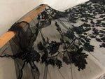 Load image into Gallery viewer, Lily Floral lace sequin Fabric Scalloped ends Sold By yard
