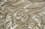 Load image into Gallery viewer, Champagne Charmeuse Satin polyester fabric 60" Wide Silky Shinny by the yard

