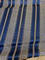 Load image into Gallery viewer, Stripe Midnight  Renaissance Jacquard  Upholstery drapery fabric by the yard
