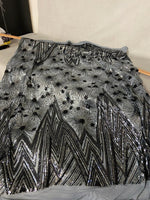 Load image into Gallery viewer, 4-way Stretch Star Geometric sequin mesh dress grown Fabric BY THE YARD
