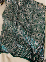Load image into Gallery viewer, 4-way Stretch Star Geometric sequin mesh dress grown Fabric BY THE YARD
