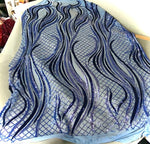 Load image into Gallery viewer, Sequin 4-way Stretch Wave fishnet mesh dress grown Fabric BY THE YARD
