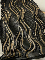 Load image into Gallery viewer, Sequin 4-way Stretch Wave fishnet mesh dress grown Fabric BY THE YARD
