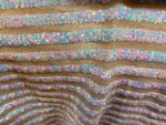 Load image into Gallery viewer, Pink blue mermaid , Sequin stripe , 4-way Stretch, Fabric 54" Sold By the Yard, Wedding, Prom, Dresses, Lingerie, Pageant
