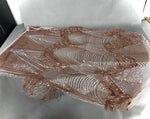 Load image into Gallery viewer, 4-way Stretch Geometric 6" Dangle sequin mesh dress grown Fabric BY THE YARD
