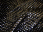 Load image into Gallery viewer, Black Quilted Vinyl auto headliner fabric with 3/8" Foam Backing Upholstery
