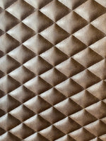 Load image into Gallery viewer, Vinyl Brown 2 PVC  Diamond Quilted foam backed fabric 52" Wide
