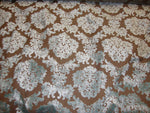 Load image into Gallery viewer, Tiffany Burnout Velvet Damask Pattern Upholstery and Drapery fabric per yard

