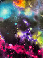 Load image into Gallery viewer, Stretch velvet Outer space galaxy  58" wide
